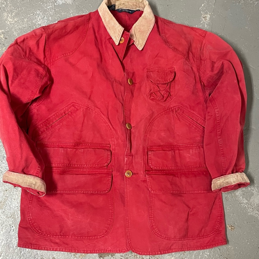 Polo Ralph Lauren Barn Coat - red with some fading - size Large